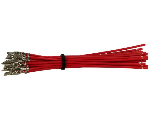 Fiche ISO Universelles Connecteur male Molex Mini Fit avec cable 10 cm rouge