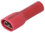 Cosses - Fils Connecteur plat 4.8mm 0.5mm femelle 0.5-1.5mm2 serrage rouge x5