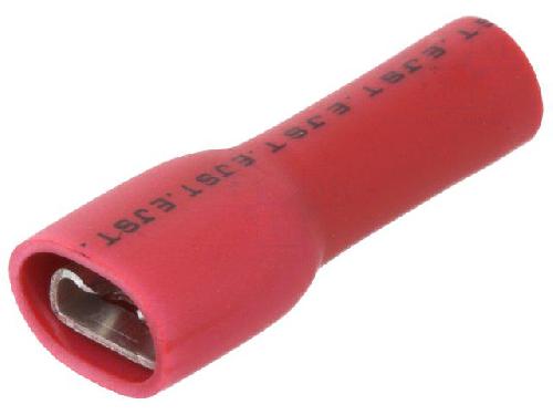 Cosses - Fils Connecteur plat 4.8mm 0.5mm femelle 0.5-1.5mm2 serrage rouge x5