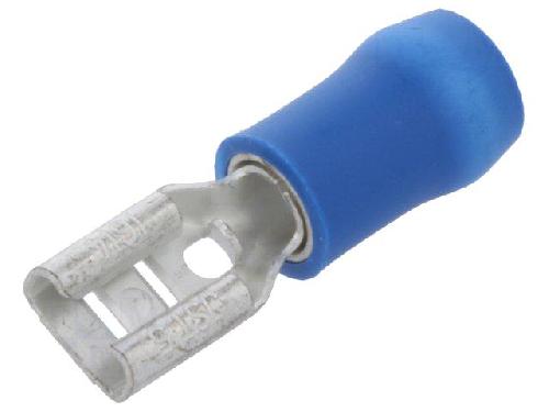 Cosses - Fils Connecteur plat 4.8mm 0.5mm femelle 1-2.5mm2 bleu