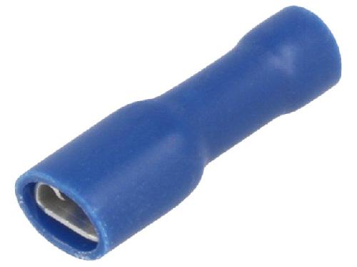 Cosses - Fils Connecteur plat 4.8mm 0.5mm femelle 1.5-2.5mm2 bleu x10