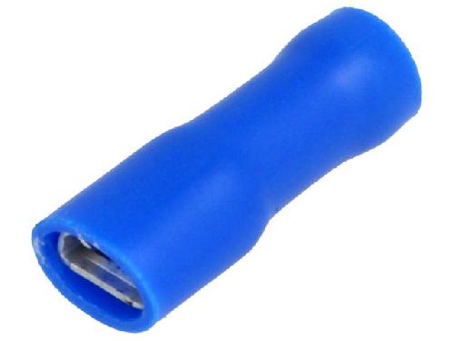 Cosses - Fils Connecteur plat 4.8mm 0.5mm femelle 1.5-2.5mm2 x10 bleu