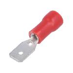 Connecteur plat 4.8mm 0.5mm male 0.5-1mm2 rouge x20
