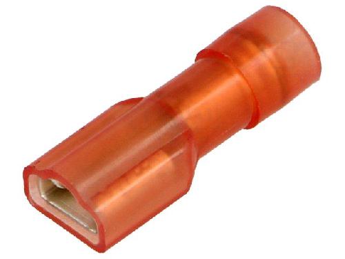 Cosses - Fils Connecteur plat 4.8mm 0.8mm femelle 0.25-1.5mm2 rouge x5