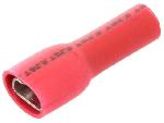 Cosses - Fils Connecteur plat 4.8mm 0.8mm femelle 0.5-1.5mm2 serrage rouge x5