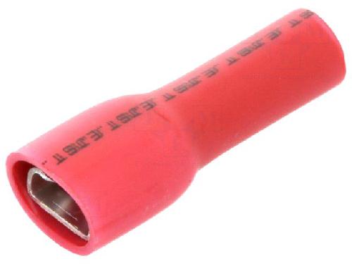 Cosses - Fils Connecteur plat 4.8mm 0.8mm femelle 0.5-1.5mm2 serrage rouge x5