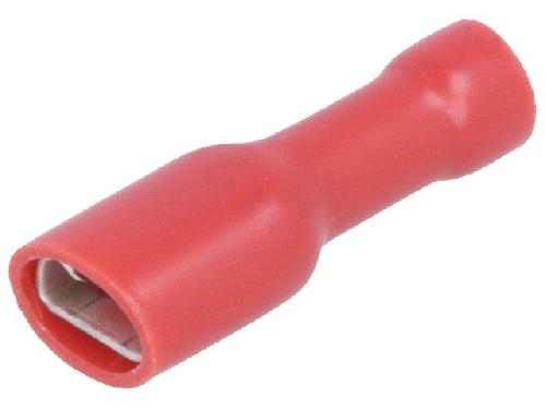 Cosses - Fils Connecteur plat 4.8mm 0.8mm femelle 0.5-1mm2 serrage sur fil rouge x10