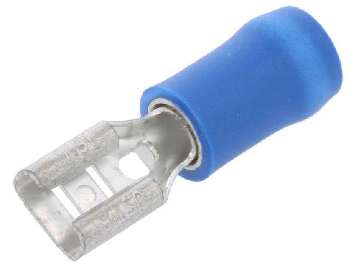 Cosses - Fils Connecteur plat 4.8mm 0.8mm femelle 1-2.5mm2 serrage sur fil bleu x10