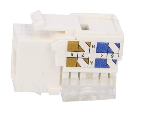 Cable - Connectique Pour Peripherique Connecteur RJ45 femelle Cat.5e - Blanc