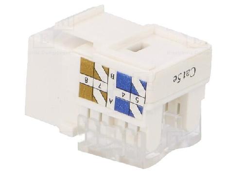 Cable - Connectique Pour Peripherique Connecteur RJ45 femelle Cat.5e - Blanc