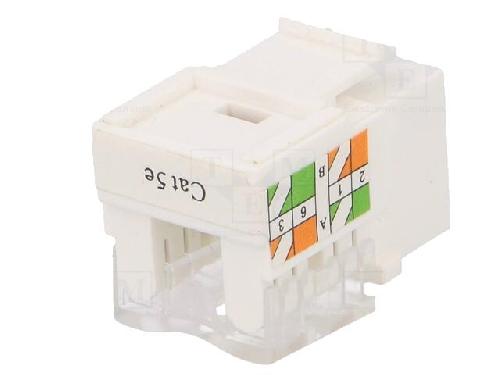 Cable - Connectique Pour Peripherique Connecteur RJ45 femelle Cat.5e - Blanc
