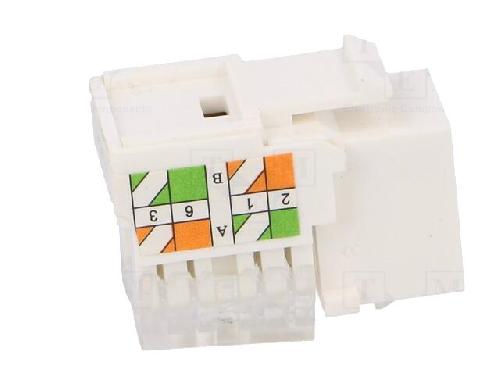 Cable - Connectique Pour Peripherique Connecteur RJ45 femelle Cat.5e - Blanc