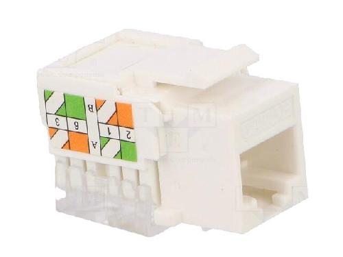 Cable - Connectique Pour Peripherique Connecteur RJ45 femelle Cat.5e - Blanc