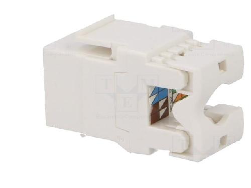 Cable - Connectique Pour Peripherique Connecteur RJ45 femelle Cat.5e - Blanc