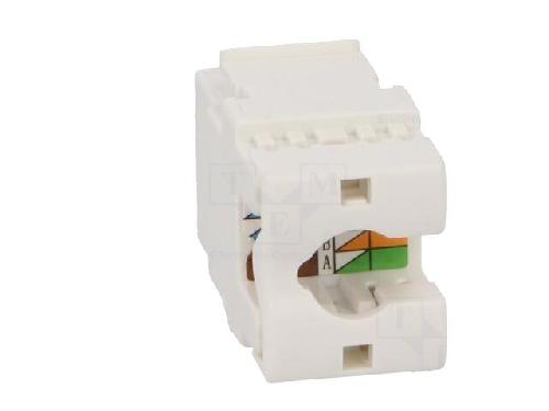 Cable - Connectique Pour Peripherique Connecteur RJ45 femelle Cat.5e - Blanc