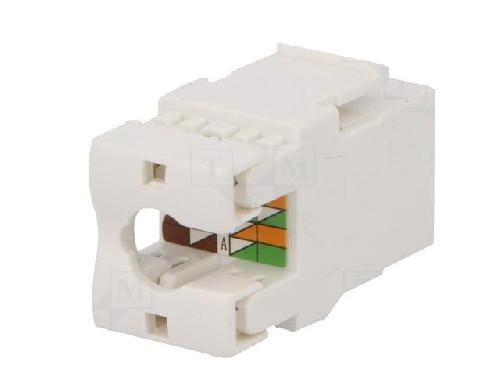 Cable - Connectique Pour Peripherique Connecteur RJ45 femelle Cat.5e - Blanc