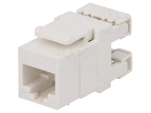 Cable - Connectique Pour Peripherique Connecteur RJ45 femelle Cat.6 - Blanc