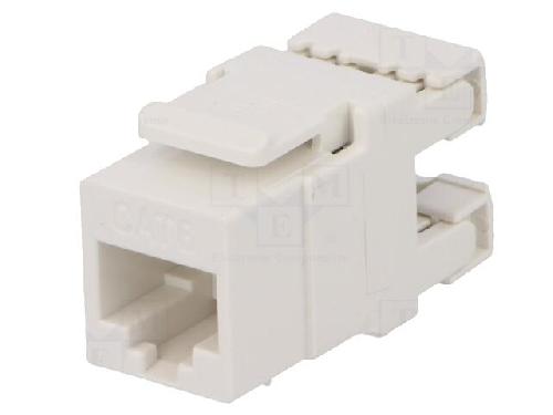 Cable - Connectique Pour Peripherique Connecteur RJ45 femelle Cat.6 - Blanc