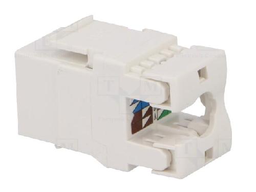 Cable - Connectique Pour Peripherique Connecteur RJ45 femelle Cat.6 - Blanc