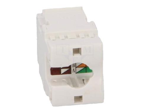 Cable - Connectique Pour Peripherique Connecteur RJ45 femelle Cat.6 - Blanc
