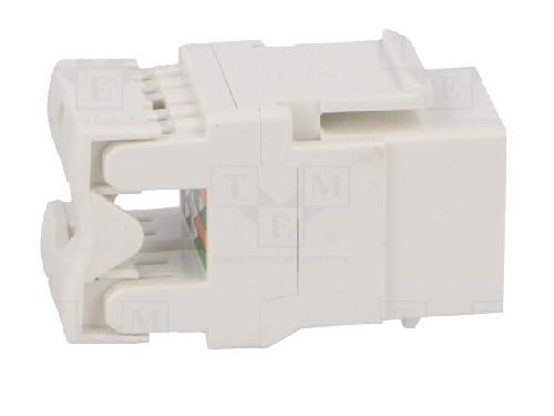 Cable - Connectique Pour Peripherique Connecteur RJ45 femelle Cat.6 - Blanc