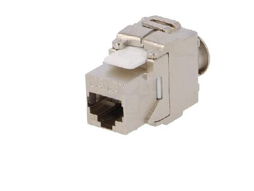 Cable - Connectique Pour Peripherique Connecteur RJ45 femelle STP 180o Cat.6a Keystone - Metallise