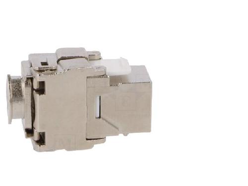 Cable - Connectique Pour Peripherique Connecteur RJ45 femelle STP 180o Cat.6a Keystone - Metallise