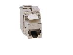 Cable - Connectique Pour Peripherique Connecteur RJ45 femelle STP 180o Cat.6a Keystone - Metallise