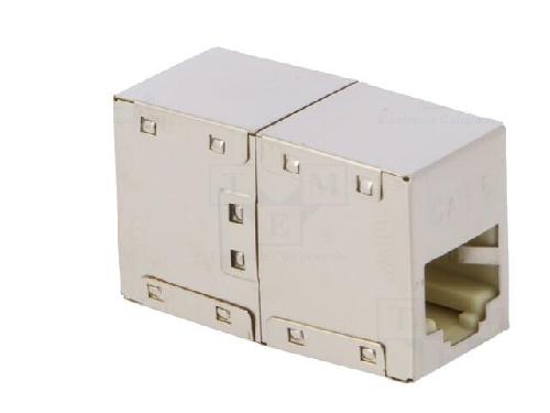 Cable - Connectique Pour Peripherique Connecteur RJ45 femelle x2 - Metallise