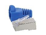 Cable - Connectique Pour Peripherique Connecteur RJ45 male Cat.5e avec protection - Bleu