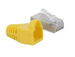 Cable - Connectique Pour Peripherique Connecteur RJ45 male Cat.5e avec protection - Jaune