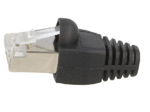 Cable - Connectique Pour Peripherique Connecteur RJ45 male Cat.5e avec protection - Noir