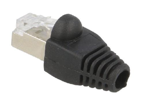 Cable - Connectique Pour Peripherique Connecteur RJ45 male Cat.5e avec protection - Noir