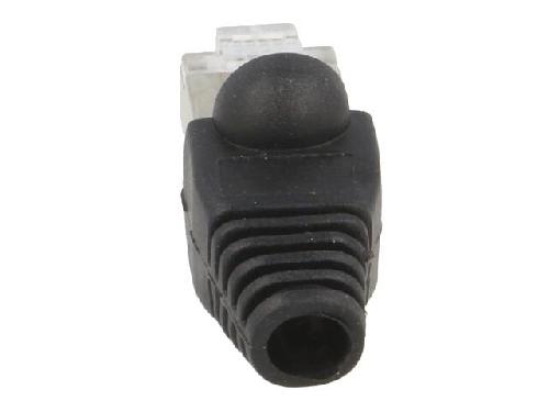 Cable - Connectique Pour Peripherique Connecteur RJ45 male Cat.5e avec protection - Noir