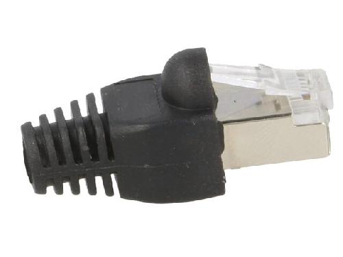 Cable - Connectique Pour Peripherique Connecteur RJ45 male Cat.5e avec protection - Noir