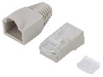 Cable - Connectique Pour Peripherique Connecteur RJ45 male Cat.6 avec protection - gris