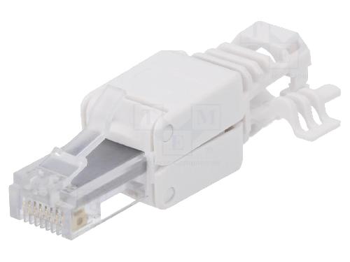 Cable - Connectique Pour Peripherique Connecteur RJ45 male Cat.6a - Blanc