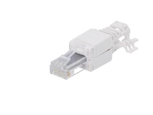 Cable - Connectique Pour Peripherique Connecteur RJ45 male Cat.6a - Blanc
