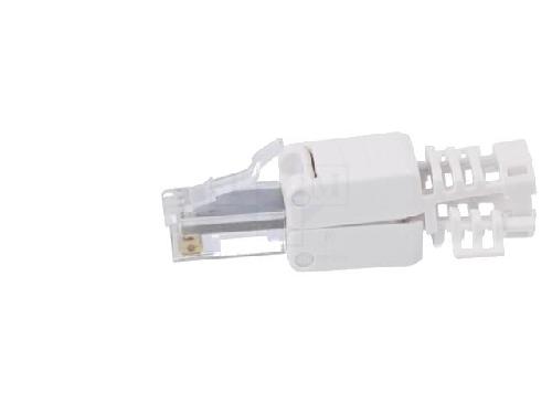 Cable - Connectique Pour Peripherique Connecteur RJ45 male Cat.6a - Blanc