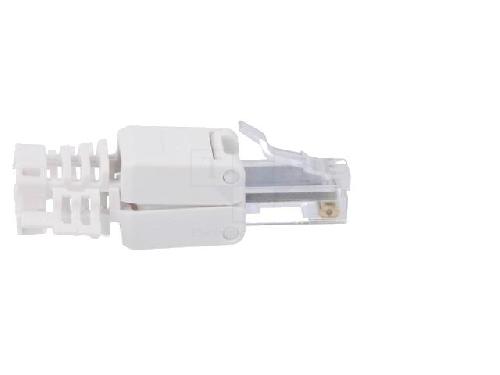 Cable - Connectique Pour Peripherique Connecteur RJ45 male Cat.6a - Blanc