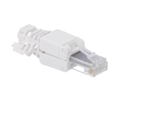 Cable - Connectique Pour Peripherique Connecteur RJ45 male Cat.6a - Blanc
