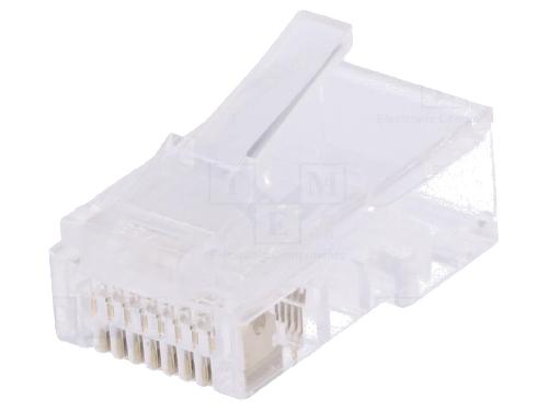 Cable - Connectique Pour Peripherique Connecteur RJ45 male Prise modulaire pour cable telephonique plat