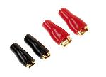 Cosses - Fils Connecteurs plats 2 x 2.8mm noirs 2 x 4.8mm rouges