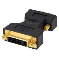 Connectique - Alimentation Adaptateur D-Sub 15pin HD prise male DVI-I -24-5- femelle - noir