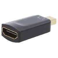 Connectique - Alimentation Adaptateur DisplayPort 1.2 HDMI 1.3 femelle mini DisplayPort prise male Full HD - noir