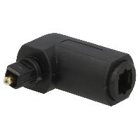 Connectique - Alimentation Adaptateur en fibre optique fiche femelle angulaires 90o Noir