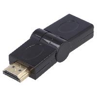Connectique - Alimentation Adaptateur HDMI 1.4 male vers HDMI 1.4 Male mobile 90 degres noir