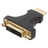 Connectique - Alimentation Adaptateur HDMI 1.4 prise male DVI-I -24-5- femelle - noir