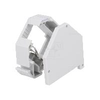 Connectique - Alimentation Adaptateur rail DIN Keystone pour modules RJ45 - Gris