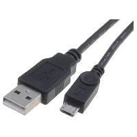 Connectique - Alimentation APM Cordon USB 2.0 USB-A Micro USB - Male Male - Noir 1m